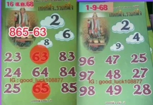 หวยเทพทันใจ 1/9/68