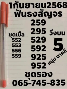 หวยหนุ่มตาคลี 1/9/68