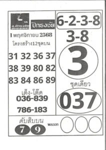หวยปักธงชัย 1/11/68