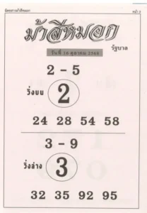 หวยม้าสีหมอก 16/10/68 วิ่งเข้าเป้า ลุ้นโชคใหญ่ไปพร้อมกัน