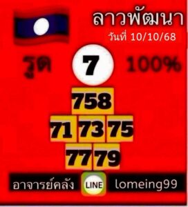 หวยลาว 10/10/68-2