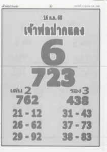 หวยเจ้าพ่อปากแดง 16/10/68