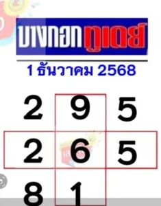 หวยบางกอกทูเดย์ 1/12/68