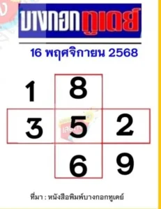 หวยบางกอกทูเดย์ 16/11/68