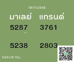 หวยมาเลย์ 19 11 68