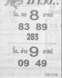 หวยม้าวิ่ง 1/12/68