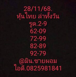 หวยหุ้น 28/11/68