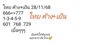 หวยหุ้น 28 11 68 7