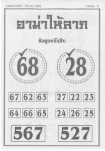 หวยอาม่าให้ลาภ 1/12/68