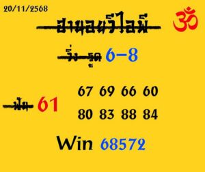 หวยฮานอย 20 11 68 6