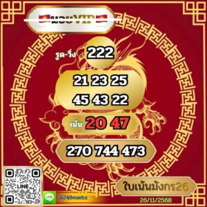 หวยฮานอย 26 11 68 5