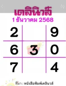 หวยเดลินิวส์ 1/12/68