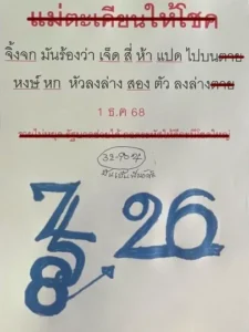 หวยแม่ตะเคียนให้โชค 1/12/68