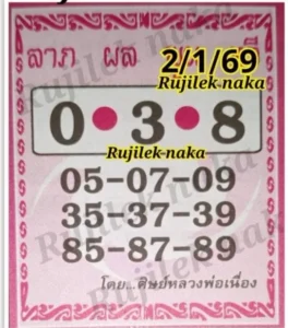 หวยลาภ ผล พูน ทวี 2/1/69