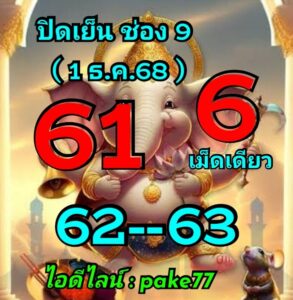 หวยหุ้น 1/12/68