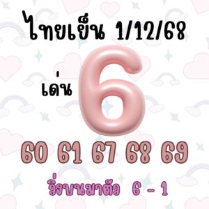 หวยหุ้น 1/12/68-2