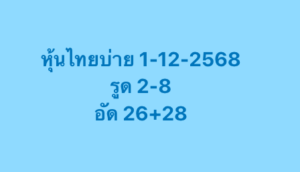 หวยหุ้น 1 12 68 7