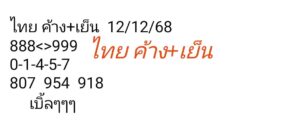 หวยหุ้น 12/12/68