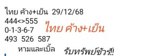 หวยหุ้น 29 12 68 3