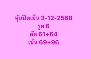 หวยหุ้น 3 12 68 9