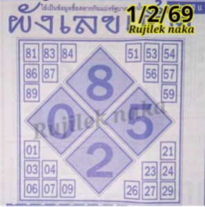 หวยผังเลขเด็ด 1/2/69