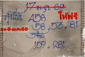 หวยลุงแป้น 17/1/69