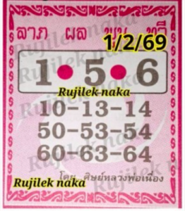 หวยศิษย์หลวงพ่อเนื่อง 1/2/69