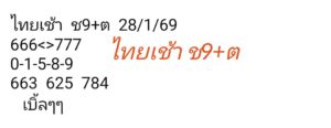 หวยหุ้น 28/1/69