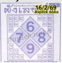 หวยผังเลขเด็ด 16/2/69