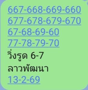 หวยลาว 13 2 68 4