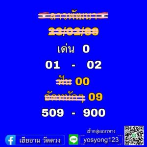 หวยลาว 23/2/69