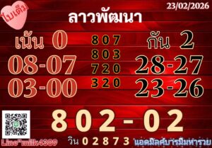 หวยลาว 23/2/69-2