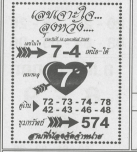 หวยเจาะใจลุงหวัง 16/2/69