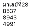 หวยมาเลย์ 28 2 69 4