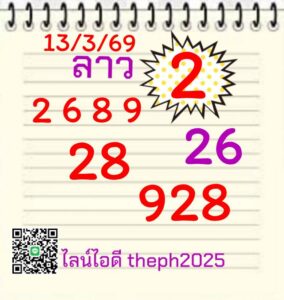 หวยลาว 13/3/69 ชุดที่9