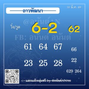 หวยลาว 16/3/69 ชุดที่9