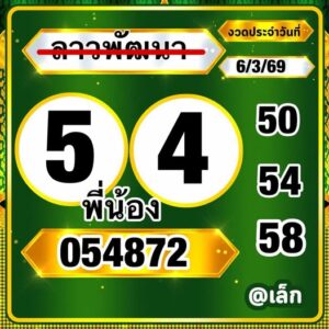 หวยลาว 6/3/69 ชุดที่6