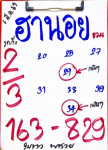 หวยฮานอย 6/3/69  ชุดที่7