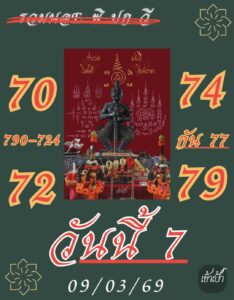 หวยฮานอย 9/3/69 ชุดที่8