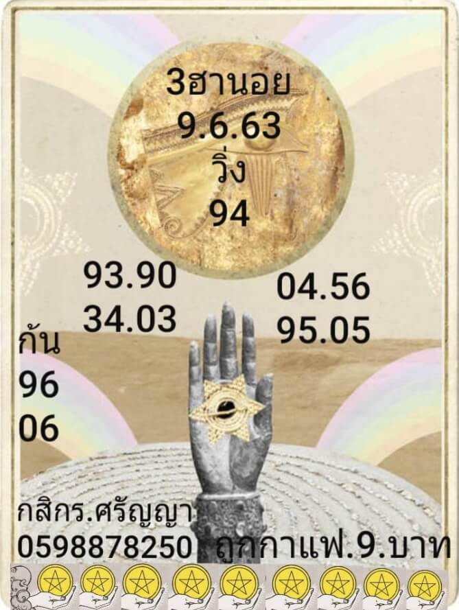หวยฮานอย 9/6/63 ชุดที่ 6