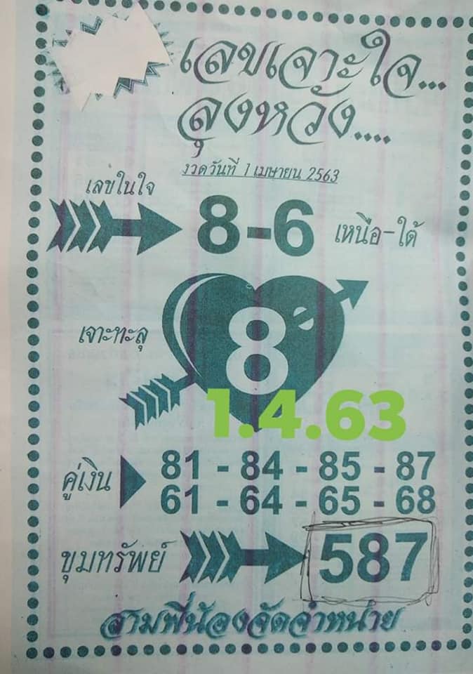 เลขเจาะใจลุงหวัง 2/5/63